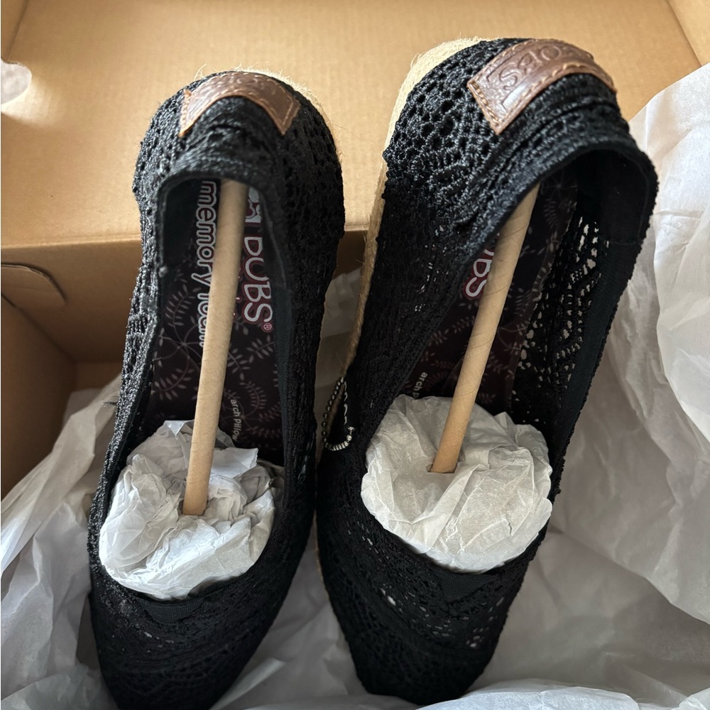 Skechers Women's Black Crochet Espadrilles